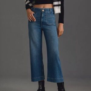 Maeve Collette wide leg cropped jeans